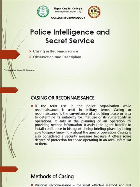 casing in intelligence|Police Intelligence and Secret Service: Casing or  .